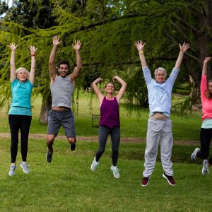 Team exercise for improved social wellbeing